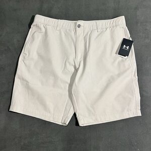 Under Armour UA Golf Vented Shorts Men’s 38 Khaki Storm NWT